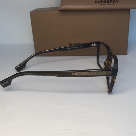 New Auth - BURBERRY Demo Rectangular Men's Eyeglasses BE2320 3864 55 - Picture 8 of 15